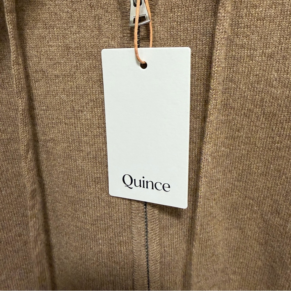Quince Mongolian Cashmere Full-Zip Hoodie In Teak XL - Picture 5 of 7